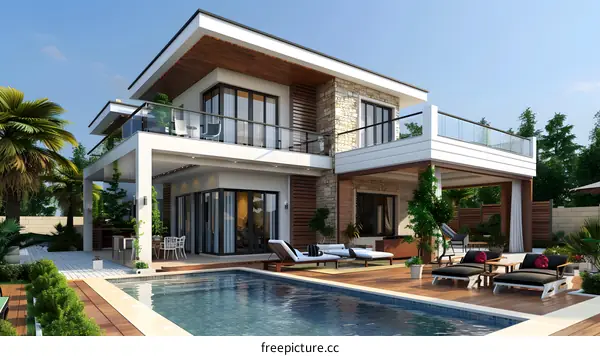 A Modern House with Swimming Pool
