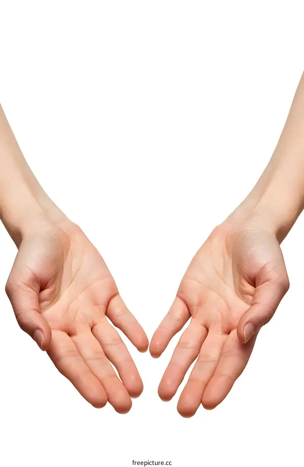 A pair of hands with palms up