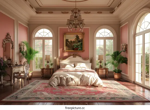 Elegant Interior Design of a Classic Bedroom