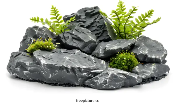Gray Rocks and Green Ferns Arrangement