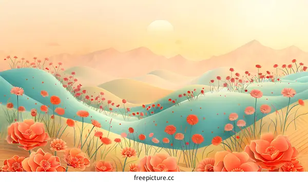 Flowers and hills