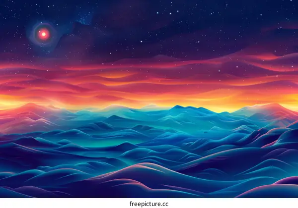 Cosmic Canvas: Nebula's Vibrant Tapestry