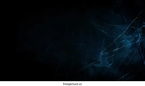 Blue and black marble texture with glowing blue veins