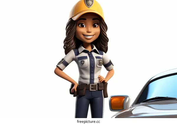 Parking Enforcement Officer Illustration