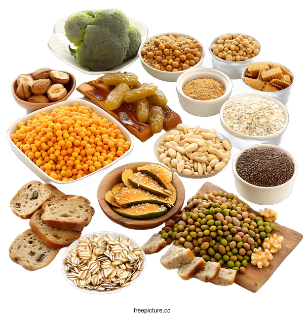 [Transparent Background PNG]Various Healthy Food Ingredients for a Balanced Diet