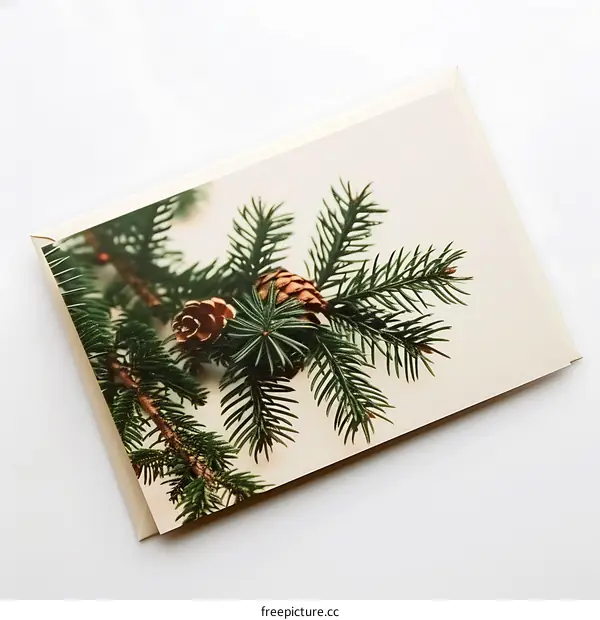 Close Up of a Pine Branch with Cones