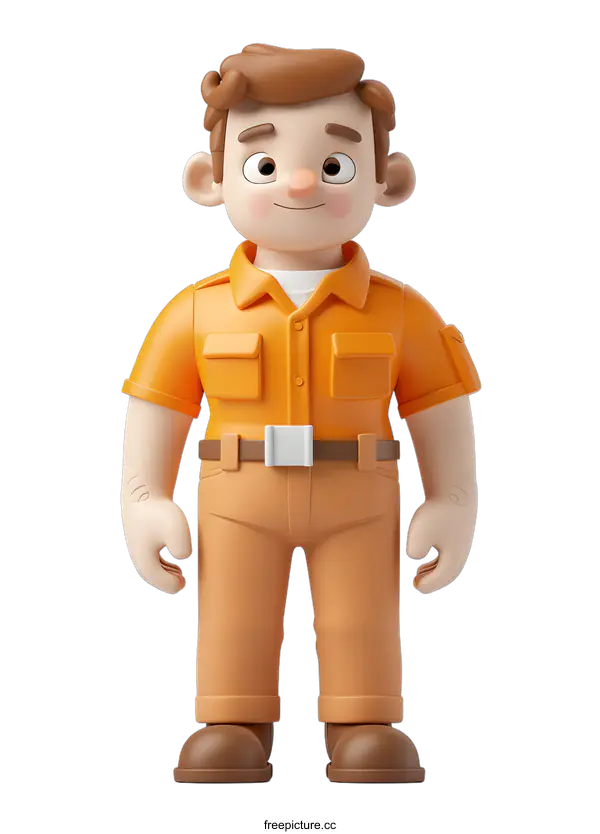 [Transparent Background PNG]3D cartoon character of a man