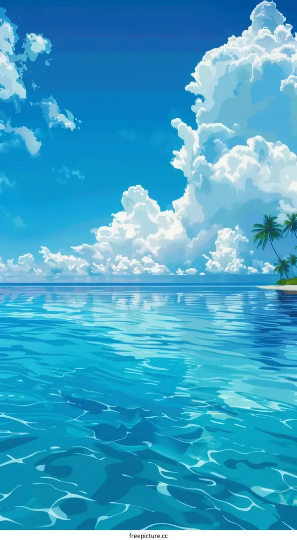 Azure Blue Sea and Sky