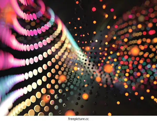 Abstract Background with Colorful Bokeh Lights
