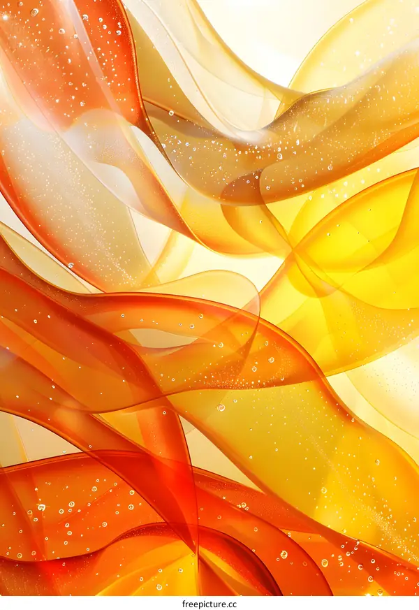Abstract orange and yellow fluid shapes