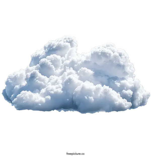 [Transparent Background PNG]Fluffy Cumulus Cloud in the Sky