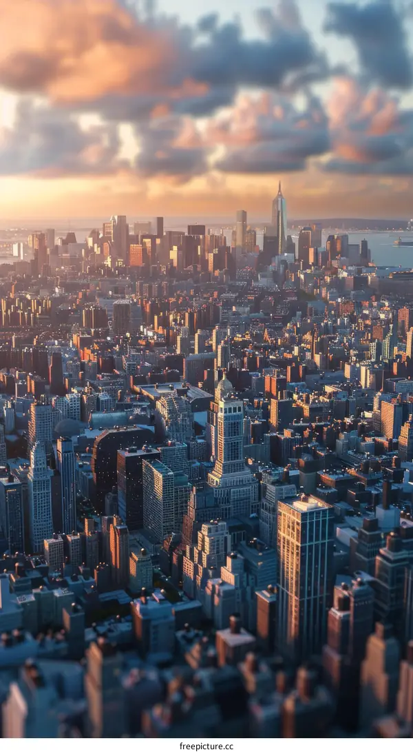 New York City Skyline at Sunrise