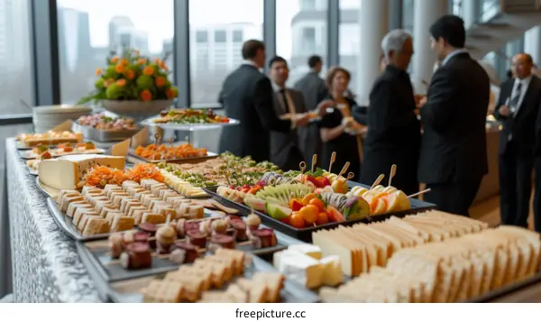 Business people networking at a corporate event