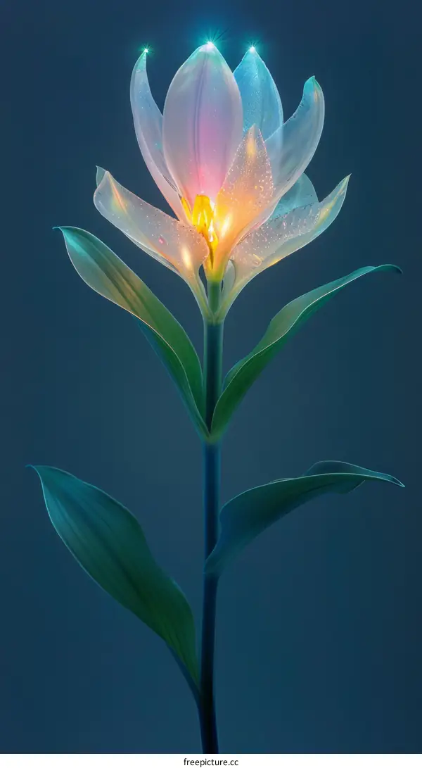 A radiant flower with intricate petals in vibrant hues