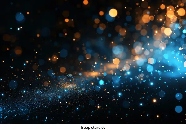 Blue and orange glitter background