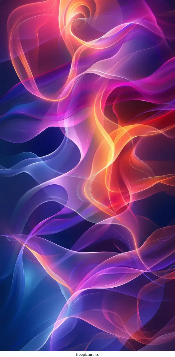 Abstract Colorful Waves Background