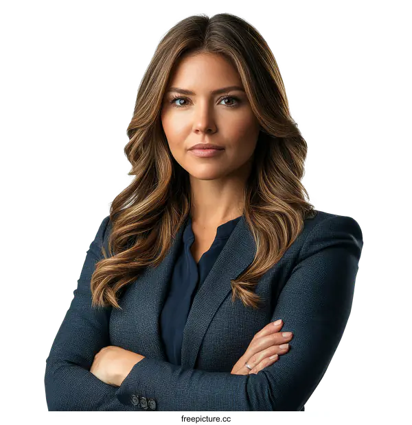 [Transparent Background PNG]Professional Woman Portrait Studio Shot