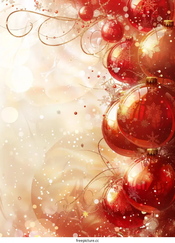 Christmas Decorations: Festive and Joyful Red and Gold Ornaments