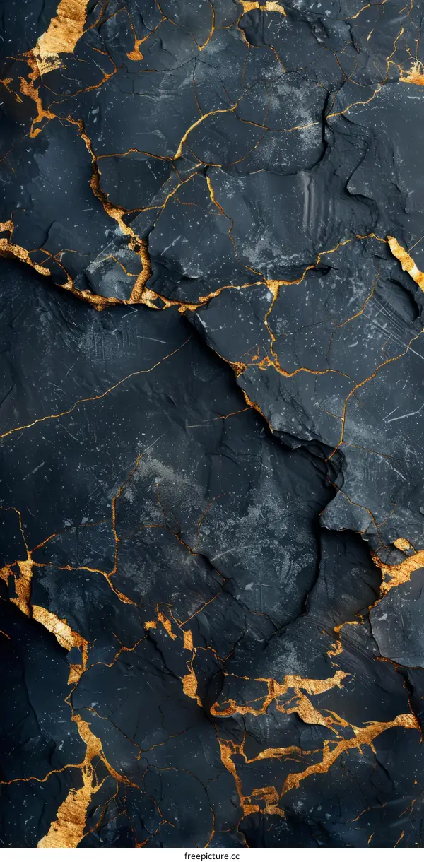 Black and Gold Marble Texture: Luxury Background