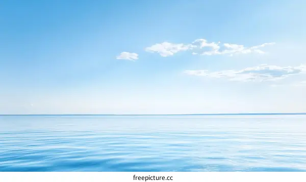 Serene Sky and Calm Ocean