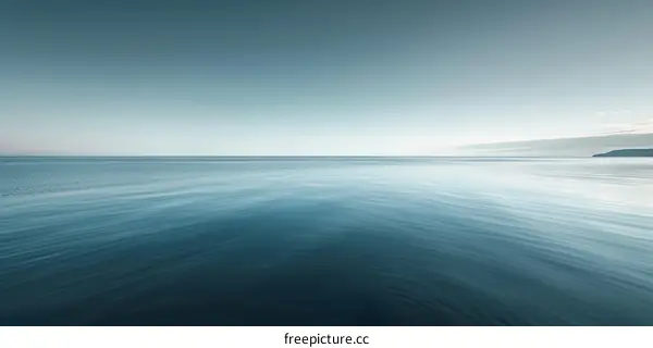 Blue Sea and Sky: A Serene Horizon