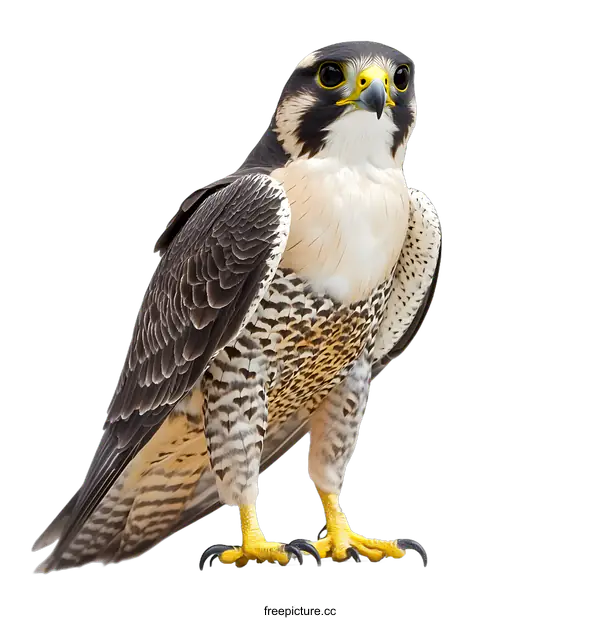 [Transparent Background PNG]Peregrine Falcon Isolated On White Background