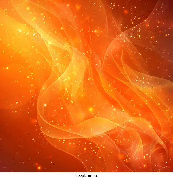 Orange Abstract Wavy Background