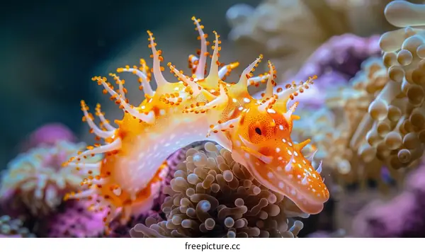 Colorful Nudibranch Underwater Close-up