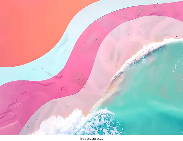 Pastel Colored Beach Waves