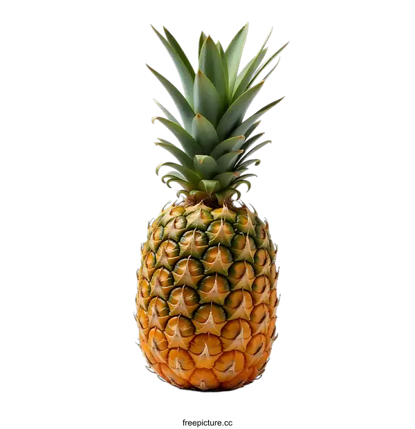 [Transparent Background PNG]Fresh Pineapple Fruit Close-up Image