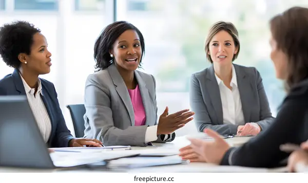 Business Meeting with Diverse Women Leaders