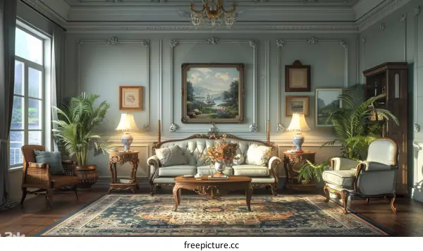 Nostalgic Living Room: A Retro Interior Design