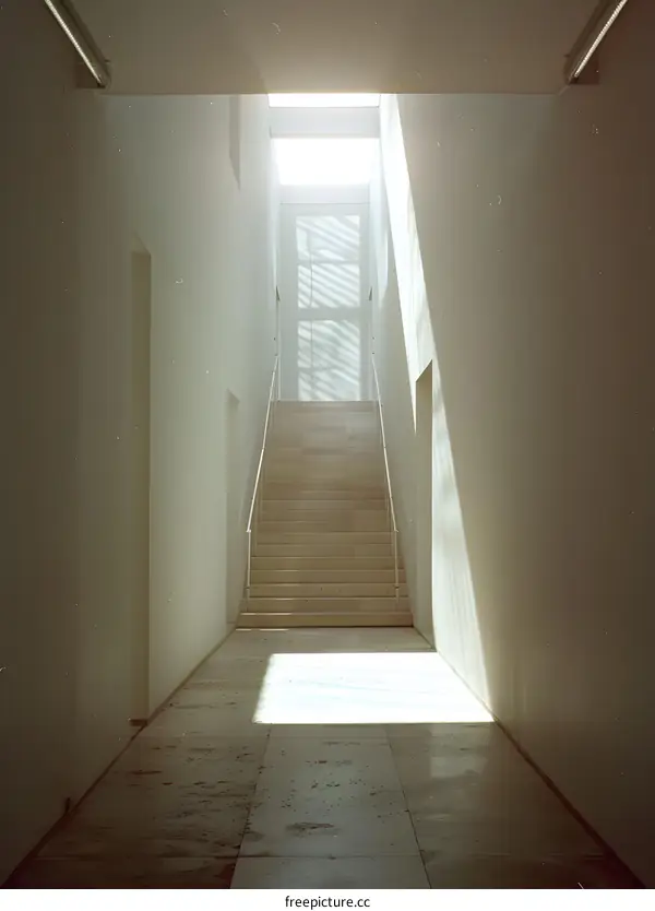 Modern Staircase and Sunlit Interior