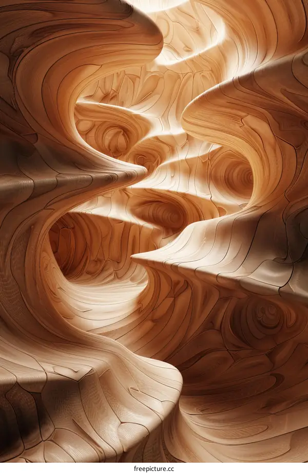 Abstract Wood Carving Design