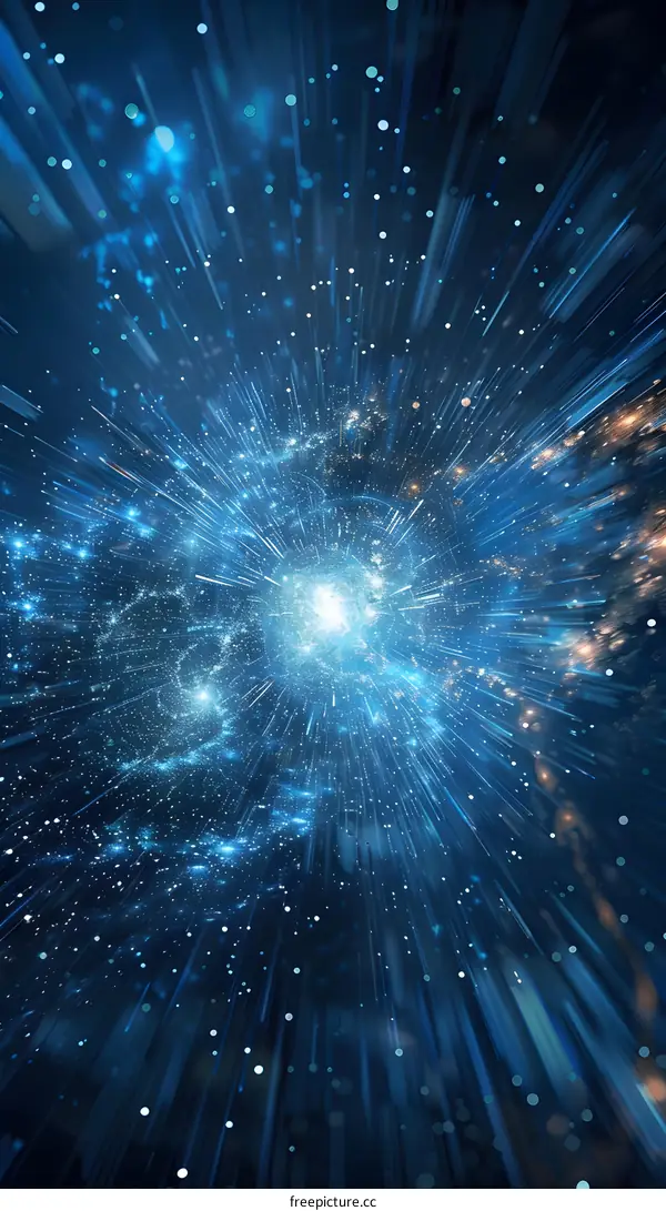 Blue and white space background