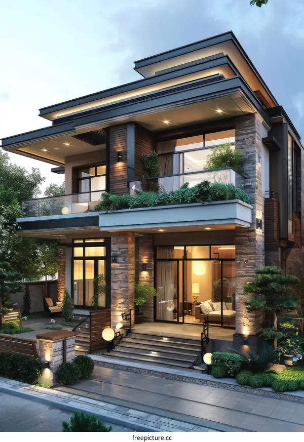 Modern Villa Surrounded by Nature's Beauty