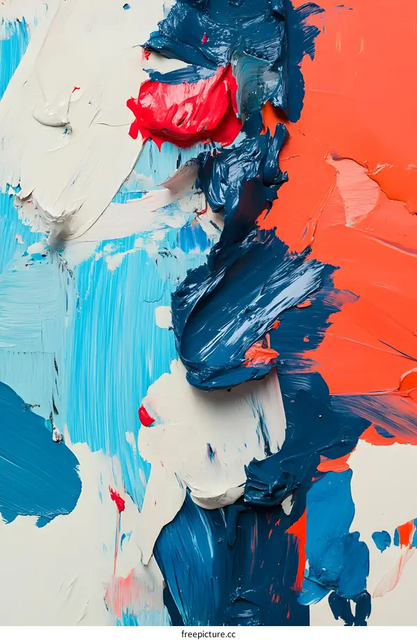 Abstract Oil Paint Swirl Background Texture