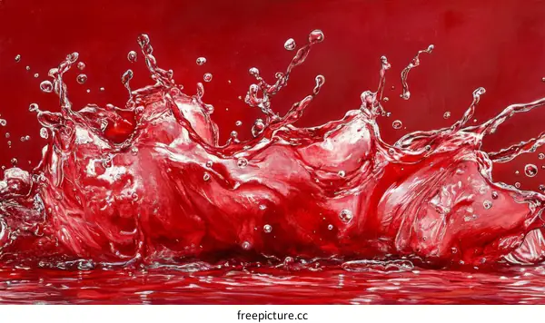 Abstract Red Splash Art Illustration