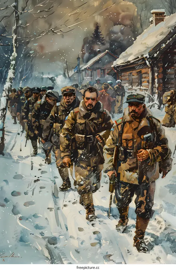 Winter War: Finnish ski troops on the march