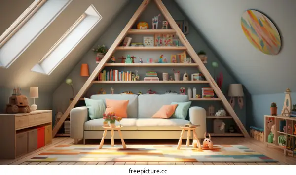 A cozy reading nook for kids