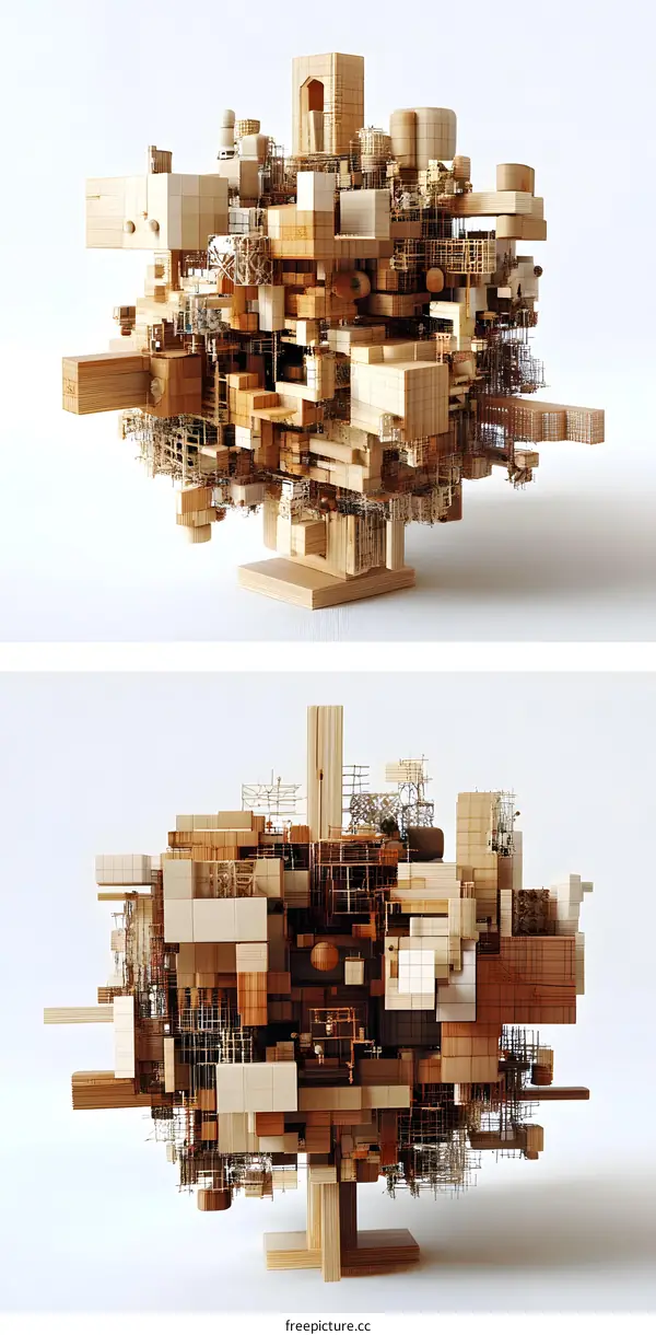 Wooden Model of a Complex Structure