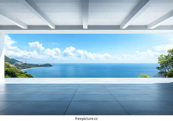 Modern Patio With Ocean View