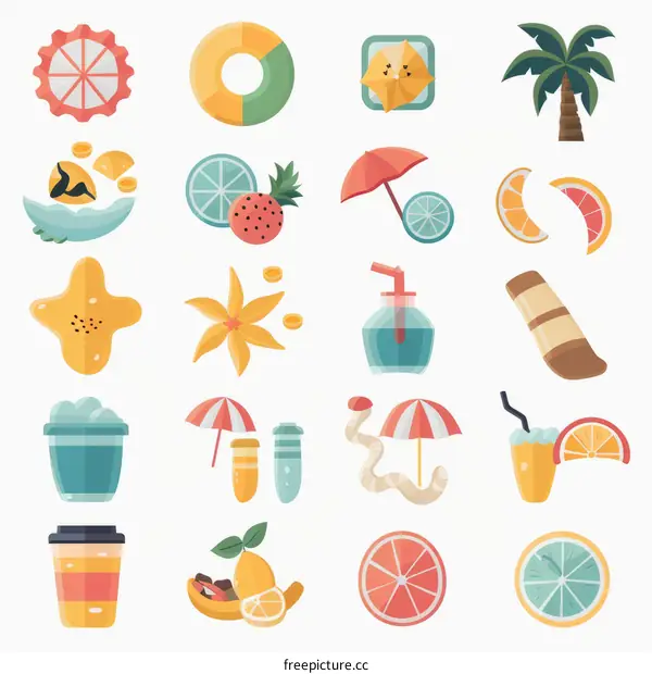 A Collection of Summer-themed Objects