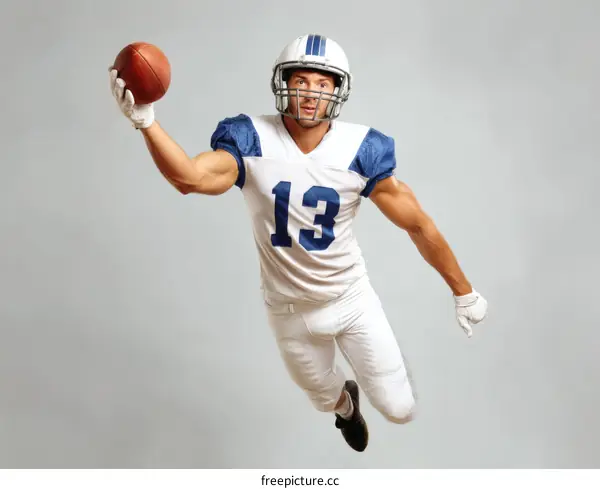 American Football Player in Action