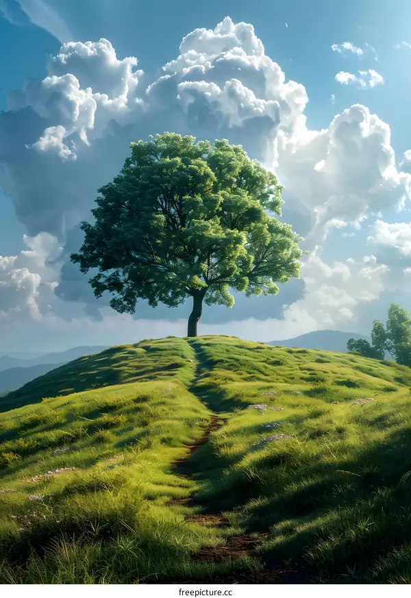 Lonely Tree on a Hill