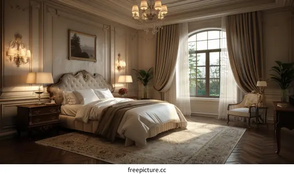European-style luxury bedroom