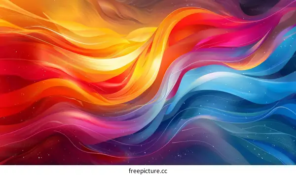 Abstract Colorful Wave Illustration