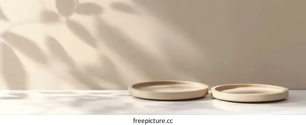 Elegant Wooden Display Stands with Natural Light