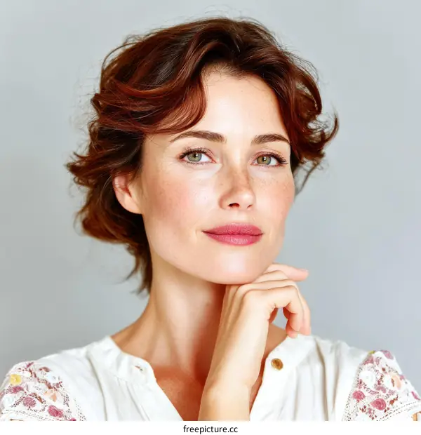 Portrait of a Woman with Thoughtful Expression
