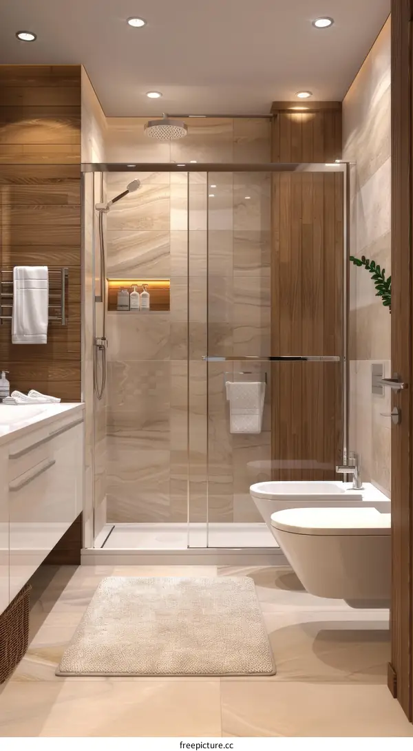 Modern Luxury Bathroom Design Illustration